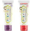 Jack N Jill Natural Toothpaste for Kids Fluoride Free Toothpaste 40 Xylitol BPA Free Blackcurrant Strawberry 176 oz 2 Pa