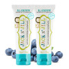 Jack N Jill Natural Toothpaste for Baby and Infants Fluoride Free Training Toothpaste 40 Xylitol BPA Free Blueberry 176