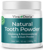 Viva Doria Natural Tooth Powder Remineralizing Natural Teeth Whitening Breath Freshener Refreshing Mint Flavor 10 Oz