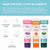 Himalaya Botanique Kids Toothpaste with Xylitol Variety Pack of Bubble Gum Orange Cool Mint Fluoride Free Toothpaste Veg