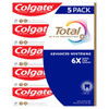 Colgate Total SF Advanced Whitening Toothpaste 64 Ounce Pack of 5