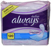Always Dailies Regular Thin Unscented Pantiliners 60 Count Pack of 2 120 Total Count