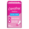 Carefree Panty Liners for Women Extra Long Wrapped Unscented 93ct Pantiliners Carefree Daily Liners for Women Light Peri