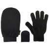 Skinerals Self Tanning Mitt Set 3Piece Applicator Kit with Exfoliator Glove Face Pad Back Tool Reusable Glove for Streak