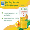 Alba Botanica Sunscreen for Face and Body Hawaiian Aloe Vera Sunscreen Lotion Broad Spectrum SPF 15 Water Resistant and