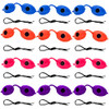Super Sunnies UV Eye Protection FDA Compliant Eyeshields Tanning Bed Goggles Red Light Theraphy Glasses with Strap 12 Pa
