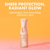 Kopari Rose Gold Sunglaze Sheer Body Mist Sunscreen SPF 42 Infused with Shimmering Body Oil Hydrating Mist Hydrates Brig