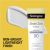 Neutrogena Sheer Zinc Oxide DryTouch Sunscreen Lotion with Broad Spectrum SPF 50 UVAUVB Protection WaterResistant Hypoal