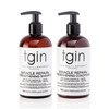 tgin Miracle RepaiRx Strengthening Shampoo and Conditioner Duo for Curly Coily and Wavy Hair with Biotin and Black Casto