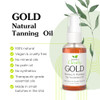 Isabellas Clearly GOLD Natural Indoor and Outdoor Tanning Oil with Bronzer Moisturizing Sun Tan Accelerator for a Health