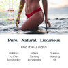 Isabellas Clearly GOLD Natural Indoor and Outdoor Tanning Oil with Bronzer Moisturizing Sun Tan Accelerator for a Health