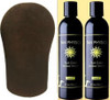 Tan Physics Sunless Tanner 8oz Pack of 2 with Tanning Mitt Self Tanning Lotion Instant Tan Lotion for Face Body Natural