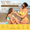 Eat My Face Organic Beef Tallow Sunscreen SPF 30 Non Nano Zinc Oxide Mineral Sunscreen Reef Safe Non Toxic Sunblock for