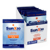 CoreTex Sun X 50 SPF Broad Spectrum Sunscreen Packets Pack of 25 Paraben Oxybenzone Octinoxate Oil Free Sunscreen No Whi