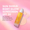 Kopari Sun Shield Body Glow Broad Spectrum SPF 50 Lightweight Shimmering Gel Texture Absorbs Quickly Non Sticky Glowing