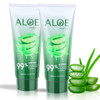 ASYBO 200x2 ML Aloe Vera Gel 99 Organic Pure Aloe Vera Hydrating Face Body Moisturizer Natural Aloe Cream for Dry Skin S