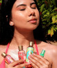 DLuchi Mini Tanning Kit Enriched with Collagen Vitamin E Carrot Coconut Almond Tanning Lotion Gold Body Lotion Set of 4