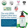 PURA DOR 16 Oz ORGANIC Aloe Vera Gel Lavender All Natural ZERO Artificial Preservatives Deeply Hydrating Moisturizing Su