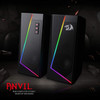 Redragon GS520 RGB Desktop Speakers 20 Channel PC Computer Stereo Speaker with 6 Colorful LED Modes Enhanced Sound and E