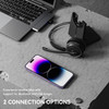 LEVN Wireless Headset 52 for Call Center Bluetooth Headphones with Mic for WorkNoise Cancelling 65 Hours Woktime Mute Bu