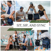 SUPER REAL Backpack Cooler Chair with Speakers 20Watt Bluetooth Speakers for PartiesFestivalsBoatBeachCamping Rechargeab