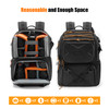 Cwatcun Camera Backpack Professional DSLRSLRMirrorless Waterproof Hardshell Case Large Camera Bag Outdoor Hiking Travel
