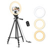 Sensyne 10 Ring Light with 50 Extendable Tripod Stand LED Circle Lights with Phone Holder for Live StreamMakeupYouTube V