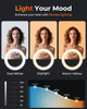 Sensyne 10 Ring Light with 50 Extendable Tripod Stand LED Circle Lights with Phone Holder for Live StreamMakeupYouTube V