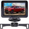 Backup Camera Easy Setup PlugPlay HD 1080P NoDelay Waterproof Clear Night Vision Rear View Camera with Monitor for Car T