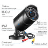 ZOSI 20MP HD 1080P 1920TVL Hybrid 4 in 1 TVICVIAHDCVBS Indoor Outdoor Home Security Cameras Weatherproof120ft Night Visi