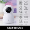 Geeni Scope 2K Auto Tracking Indoor Security Camera Smart WiFi Home Camera with 2K HD Motion Detection Night Vision Auto