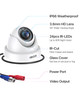 ZOSI 4Pack 20MP HD 1080P Security Cameras Kit 80ft Night Vision Indoor Outdoor Home CCTV Dome Camera for 1080P5MP4K HDTV