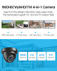 ZOSI 20MP FHD 1080p Dome Camera Housing Outdoor Indoor Hybrid 4in1 CVITVIAHD960H Analog CVBS24PCS LEDs80ft IR Night Visi