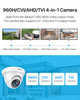 ZOSI 1080p Dome Security Cameras Hybrid 4in1 HDCVITVIAHD960H Analog CVBS2MP Day Night Weatherproof Surveillance CCTV Cam
