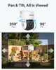 ANNKE 1080P 2MP AHD CCTV Home Surveillance Dome PT Wired Camera with 350 pan and 90 tilt 100ft IR Night Vision IP65 Weat