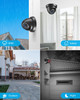 ZOSI 4 Pack 1080P 1920TVL HDTVI Dome Security CamerasNight Vision2MP Indoor Outdoor Home Surveillance CCTV Camera for 10