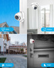 ZOSI 4 Pack 1080P Security CamerasNight Vision2MP Outdoor Indoor CCTV White Dome Camera Compatible with 1080P5MP4K HDTVI