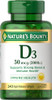 Nature's Bounty Vitamin D3 2000 IU, Immune and Bone Support, Vitamin Supplement, 1 Per day, 240 Rapid Release Softgels online at globaldelivered