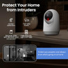 Feit Electric Indoor Security Camera with Motion Detection 30ft Night Vision Pan and Tilt Head 24GHz WiFi 2Way Audio 108