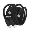 MoKo 240W USB C to USB C Cable 2Pack 66ft Nylon Braided USB C Cable Type C to C Cable Fast Charging Cord for iPhone 1615