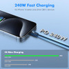 MoKo 240W USB C to USB C Cable 2Pack 66ft Nylon Braided USB C Cable Type C to C Cable Fast Charging Cord for iPhone 1615