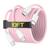 10FT USB C to USB C Charging Cable for iPhone 17 16 15 60W Long Type C to C Charger Cable Cord for iPhone 1717 Pro17 Pro