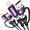 4 in 1 Charging Cable 2Pack 66ft 60W Fast Charging USB C Cable 20W iPhone Charger Cord Lightning Cable Multi Charging Ca