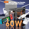 LOFPYE 3Pack 33FT66FT10FT 60W USB C to USB C Cable Type C to Type C CableFast Charging Cable for iPhone 17 16 15 Pro Plu