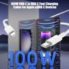 100W USB C to USB C Cable 3Pack 33FT66FT10FTType C Fast Charging Cable for iPhone Air 17 16e 16 15 Pro Plus Pro Maxfor G