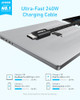 Anker Zolo USB C to USB C Cable Braided and DirtFree TypeC Fast Charging Cable Slim Connector for iPhone 17 Series MacBo