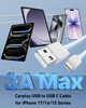 USB to USB C Cable 3Pack Car Carplay Cable USB A to Type C Charger Cord Fast Charging for iPhone 1616e16 Pro Max15 Pro M