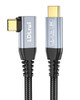 USB C to USB C Data Cable 40Gbps 8K60HZ 240W Right Angle 4FT USB 4 Video Cable Compatible with Thunderbolt 43 Fast Charg