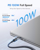 Baseus USB C Cable 100W 5A Fast Charging USB C Charger Cable with LED Display Zinc Alloy Nylon Braided USB C to USB C Ca