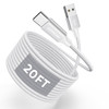 AZPPANXI Long USB C Cable 20 Ft Red Nylon Braided USB A to USB C 3A Fast Charging Charge Cord Compatible with iPhone 16